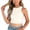White, variant on Guluxicc Kids Girls Ribbed Tank Tops Crew Neck Racer Back Basic Crop Tops Comfy Breathable Sleeveless Shirts