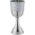 thumbnail image 2 of Zion Judaica Prestigious Pesach Kiddush Cup Set Gift Boxed Elegant Silver Enamel & Polished Nickel Plated 5.75" Passover Wine Cup Goblet With Tray Stunning Shabbat, Rosh Hashanah, Seder Décor, 2 of 6