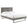 thumbnail image 3 of Modway Marlee Full Wood Platform Bed with Angular Frame in Gray, 3 of 10