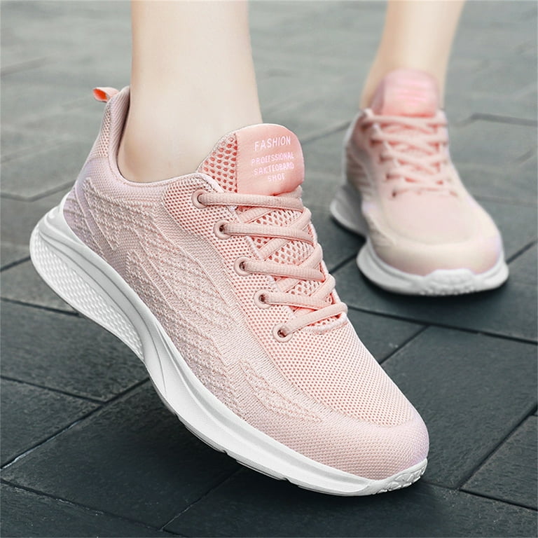 CAICJ98 Running Shoes Womens Womens Walking Shoes Slip On Comfort Casual  Foam Tennis Sneakers for Gym Running,Pink