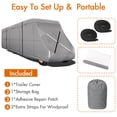 thumbnail image 6 of Leader Accessories New Easy Setup Class C Cover Fits Rv Motorhome W Assist Steel Pole,Grey,Fits 35'-38', 6 of 7