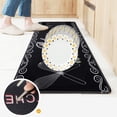 thumbnail image 2 of MeyJey PVC Anti Fatigue Kitchen Rug Set 2 Piece 17" x 48" + 17" x 28" Comfort Waterproof Standing Runner Mats Non Slip Thick Cushioned Kitchen Floor Mat Set Black, 2 of 8