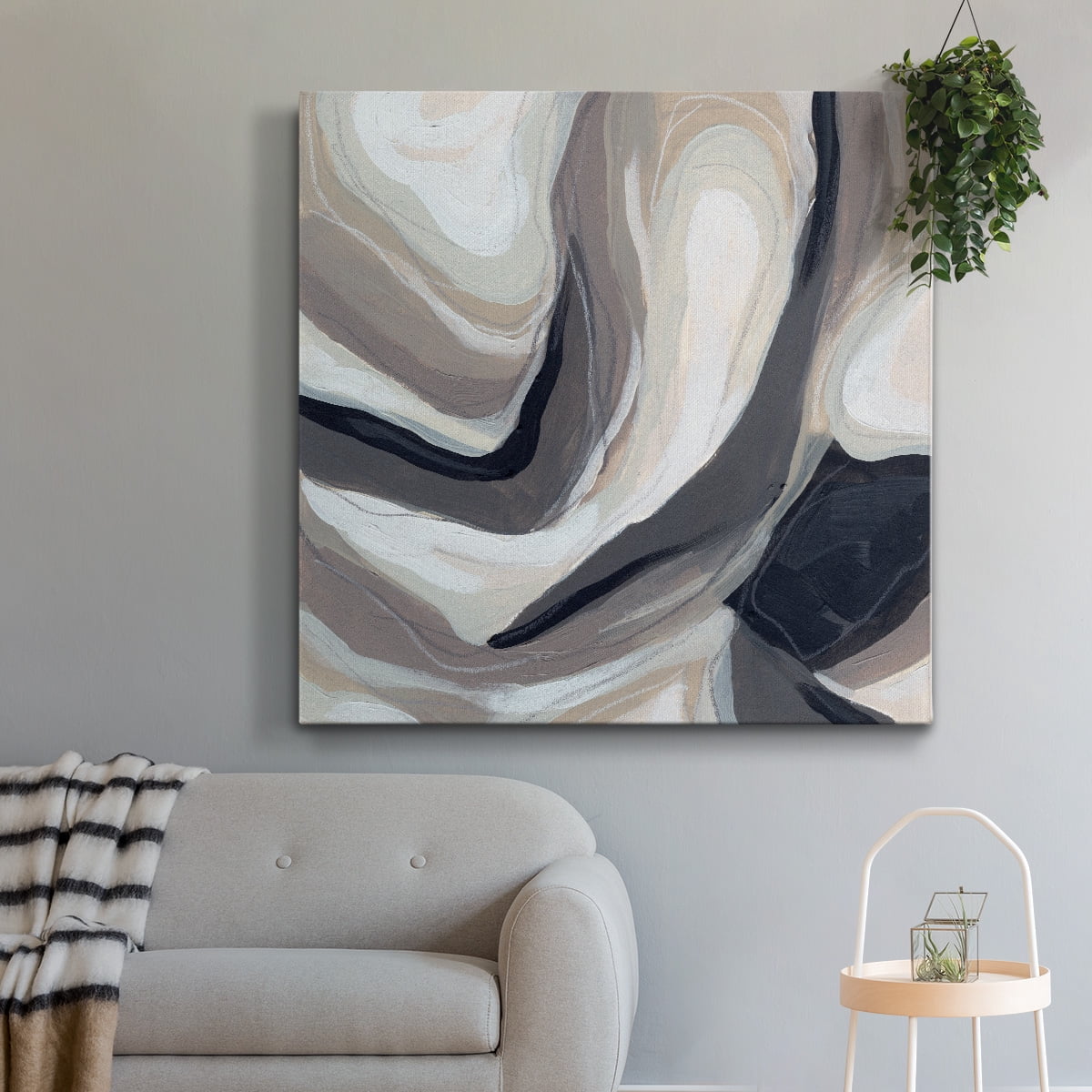 Wexford Home Stone Ripple III-Premium Gallery Wrapped Canvas, 16" x 16" - Ready to Hang