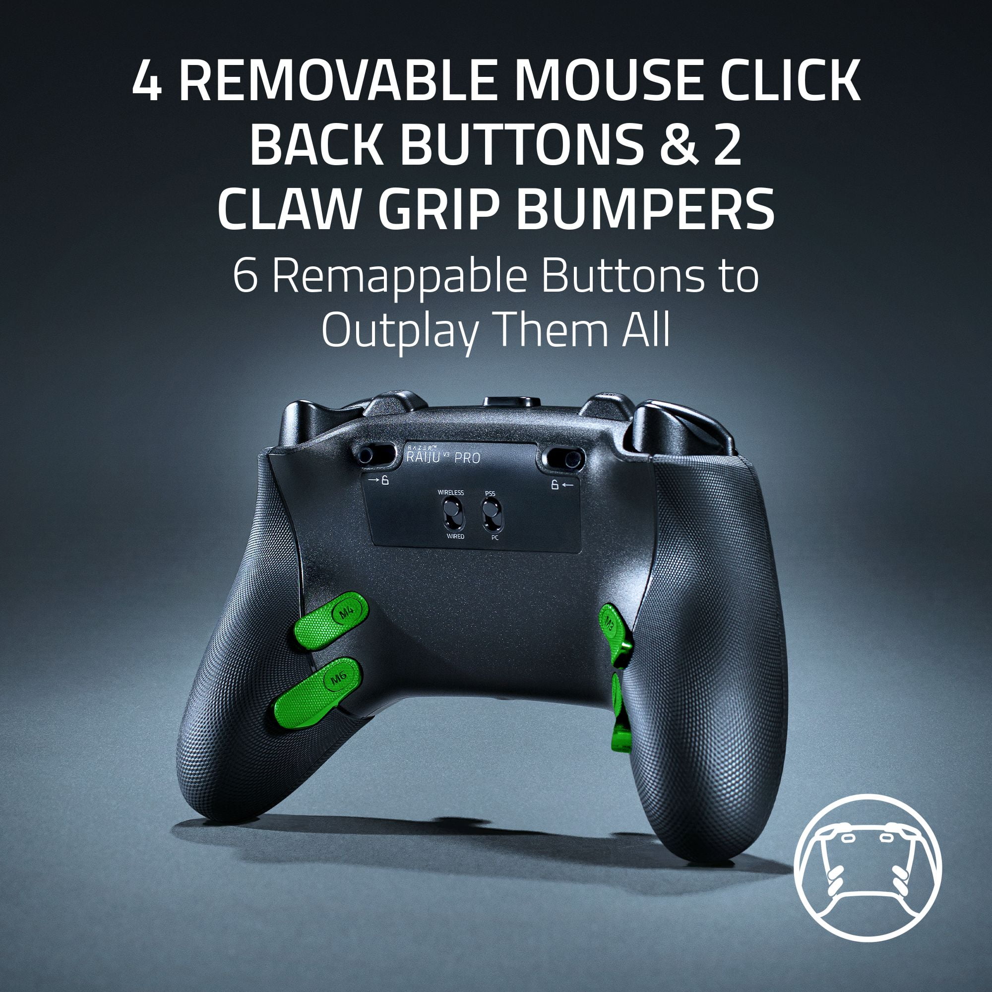 Razer Raiju V3 Pro Wireless Gaming Controller with TMR Thumbsticks and Remappable Buttons for PS5 and PC, Black