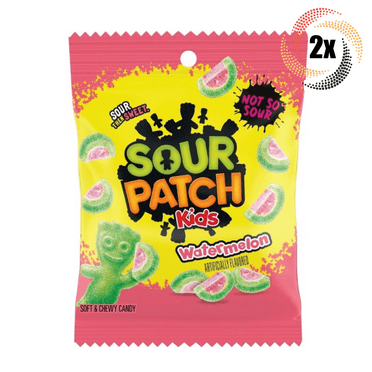 2x Bags Sour Patch Kids Watermelon Flavor Soft & Chewy Gummy Candy | 3.6oz