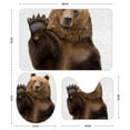thumbnail image 3 of GZHJMY Bathroom Mat set of 3， Bear 3 Pieces Bath Mats Set for Bathroom, Vintage Style Non-Slip Washable Cover Floor Rug Decorations for Kitchen Bathroom Bedroom, 3 of 6