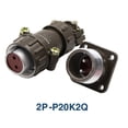 thumbnail image 1 of Metal P20K6Q Contacts 2-7 Pin Aviation Plug Connector M20 Panel Mount Flange, 1 of 6