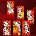 thumbnail image 3 of Abbracc 6 Pcs Enveloppes Rouges Chinoises Paquets du Nouvel An Enveloppe Ox Hongbao 2021 Style1, 3 of 4