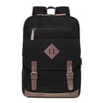 thumbnail image 1 of KAUKKO Mochila de Lona Vintage - Mochila para Exteriores de Gran Capacidad, Multifuncional y Duradera KF19, 16.2L（NEGRO）, 1 of 4