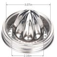 thumbnail image 3 of Hariumiu Juicer Lid 2pcs Juicer Portable Wide Mouth Jar Screw Lid Food Grade Stainless Steel Lemon Orange Fruit Juicing Tool Kitchen Gadgets Screw Lid Juicer, 3 of 8
