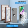 thumbnail image 2 of TRAHOO-Compatible avec iPhone 14 Plus Étui avec [2 Protecteurs d'Écran en Verre Trempé][Test de Chute de Qualité Militaire][Protection de Caméra Intérieure] Étui Antichoc Intégrale pour iPhone 14 Plus 6.7 Pouces-Gris, 2 of 4