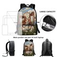 thumbnail image 6 of Uourmeti Smooth Zippers Backpack for Travel Daily Use, 17 Inchs Large Capacity School Backpack, Butterfly Cow, 6 of 6