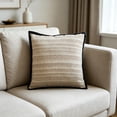 thumbnail image 2 of Off White Decorative Throw Pillow Covers, Boho Farmhouse Square Cushion, Cozy Soft Accent Pillows for Couch Sofa Bed Living Room Home Beige, 2 of 6