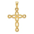 thumbnail image 4 of 14k Yellow Gold Polished Cross Charm Pendant, 4 of 7