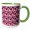 Green/White, variant on 3drose, Diagonal Mosaic Pattern Background - Abstract Colorful Vector Design, 11oz Two-tone Black Mug