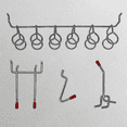 thumbnail image 1 of 114 Pcs Peg Board Hooks Assortment with Metal Hooks Sets, Hole Plate Bins, Peg Locks for Organizing Storage System Tools, 1 of 6