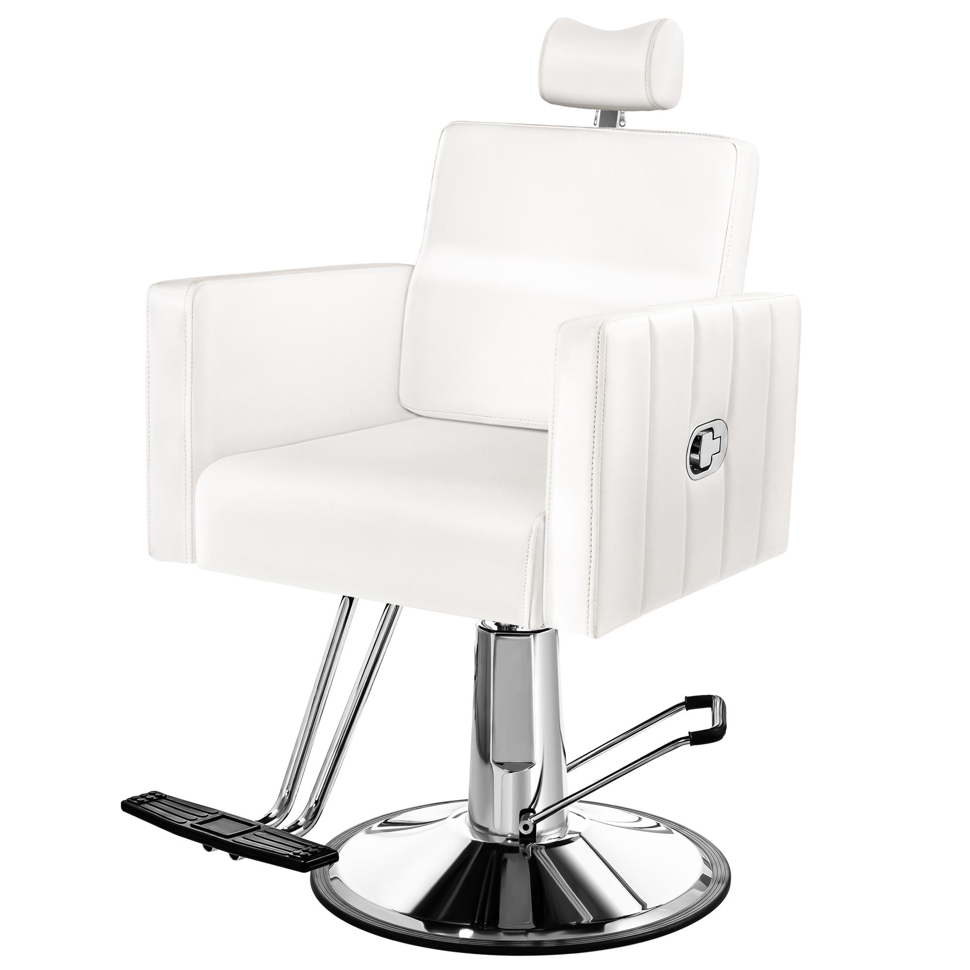 Barber Chair, Baasha Reclining Salon Chair for Hair Stylist, All