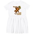 thumbnail image 3 of Inktastic Cute Monkey Just Hangin' Around Illustration Girls Toddler Dress, 3 of 5