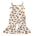 thumbnail image 1 of Toddler Baby Girl Football Season Spaghetti Strap Jumpsuit Rugby Bell Bottom Romper Overalls Flared Pants Outfit, 1 of 7