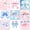 Blue Pink, variant on Erosebridal Bowknot Cat Strawberry Twin Sheet Sets for Girls, Cute Groovy Flower Bedding, 3pcs