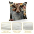 thumbnail image 4 of Nawypu  Baby Cow in a Bucket Boho Flowers Floral Throw Pillow Cover,Farmhouse Summer Flower Floral Decorative Cushion Cover for Home Girls Room Living Room,Gifts for Cow Lovers Women Girls, 4 of 5