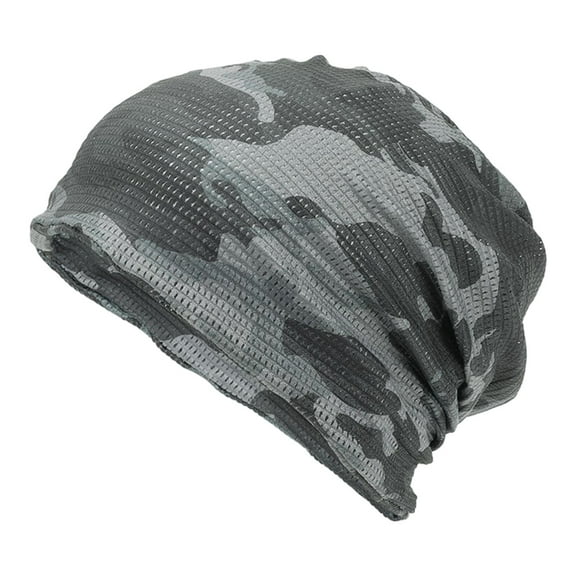 Segolike Beanie Caps Sleep Cap Breathable Fashion Stretch Hat Skullcap Skull Hats Slouchy Beanie Summer for Camping Hiking Walking Women Men Skiing Dark Green Multi