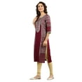 thumbnail image 3 of Aurelia Women'S Rayon Straight Fit Kurta (19Aua10797-500649_Pink_Small), 3 of 6