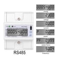 thumbnail image 2 of Multi Function Single Phase 5-100A 230V AC Energy Meter Electric Consumption Meter Monitor DIN Rail With RS485 Modbus ,Widely Use, 2 of 6