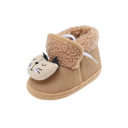 

Infant Baby Boys Girls Slippers Cozy Fleece Booties Soft Bottom Warm Cartoon Socks Newborn Crib Shoes