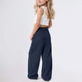 thumbnail image 4 of Shadoumai High Waist Athletic Pants for Girls Soft Stretchy Joggers with Pockets Ideal for Running Yoga and Casual Wear, 4 of 9