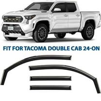 CLIM ART in-Channel Incredibly Durable Rain Guards for Toyota Tacoma Double Cab 2024-2026, Original Window Deflectors, Vent Window Visors, Vent Deflector, 4 pcs. - 624173