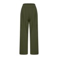 thumbnail image 4 of Summer Savings Clearance! RQYYD Women's Wide Leg Pants High Waisted Work Dress Pants Loose Fit Back Elastic Waist Business Casual Trousers Office Clearance under $10, 4 of 7