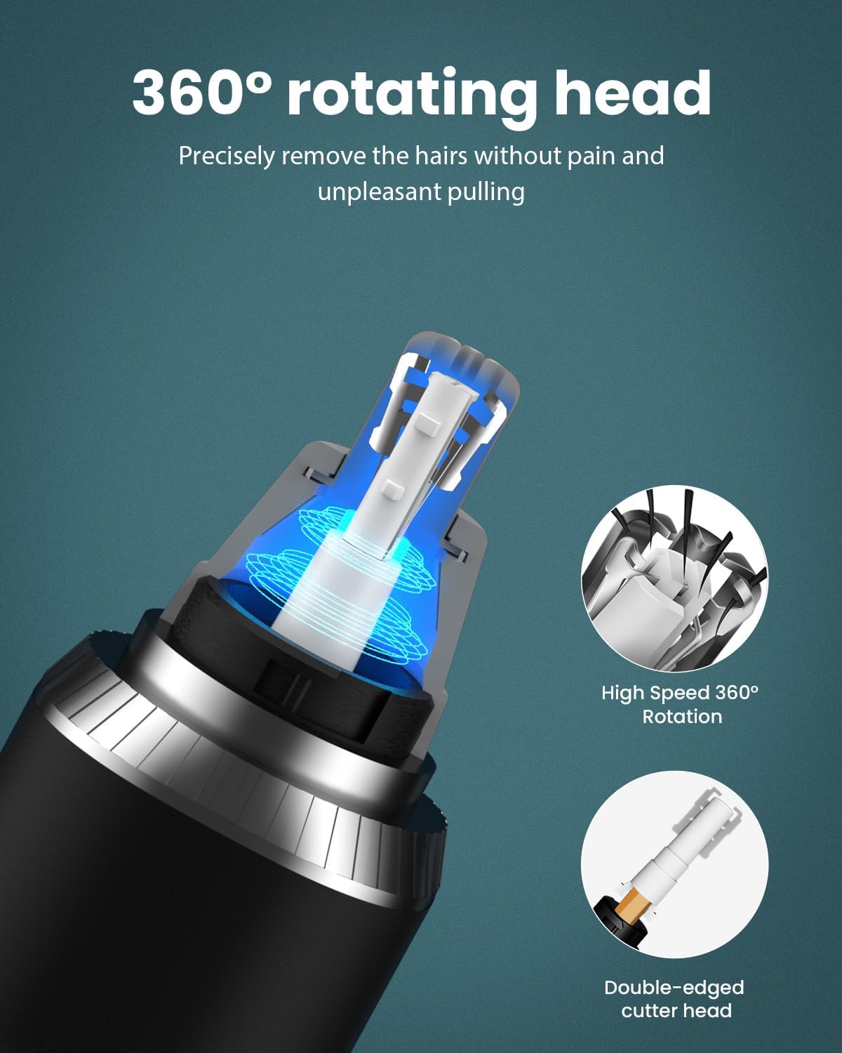 Hoeylife 3-in-1 Nose and Ear Hair Trimmer for Men photo 3