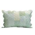 thumbnail image 3 of Benjara Reversible Fabric Queen Size Quilt Set with Geometric Pattern Motifs,Green, 3 of 4