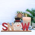 thumbnail image 5 of Gymnture Christmas Snowman Wood Letters Xmas Table Decor Holiday Ornaments, 5 of 10