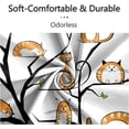 thumbnail image 3 of 72x84 Inch Cute Cat Shower Curtain for Kids Baby Cartoon Animals Funny Cats on Tree Shower Curtain for Bathroom Decor Fabric Polyester Waterproof Washable Accessories with Hooks, 3 of 6