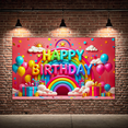 thumbnail image 6 of Colorful Happy Birthday Banner with Rainbow Sun Clouds Balloons and Gifts Backdrop Party Supplies Birthday Decoration Photography Props Birthday Party Decorations, 6 of 7