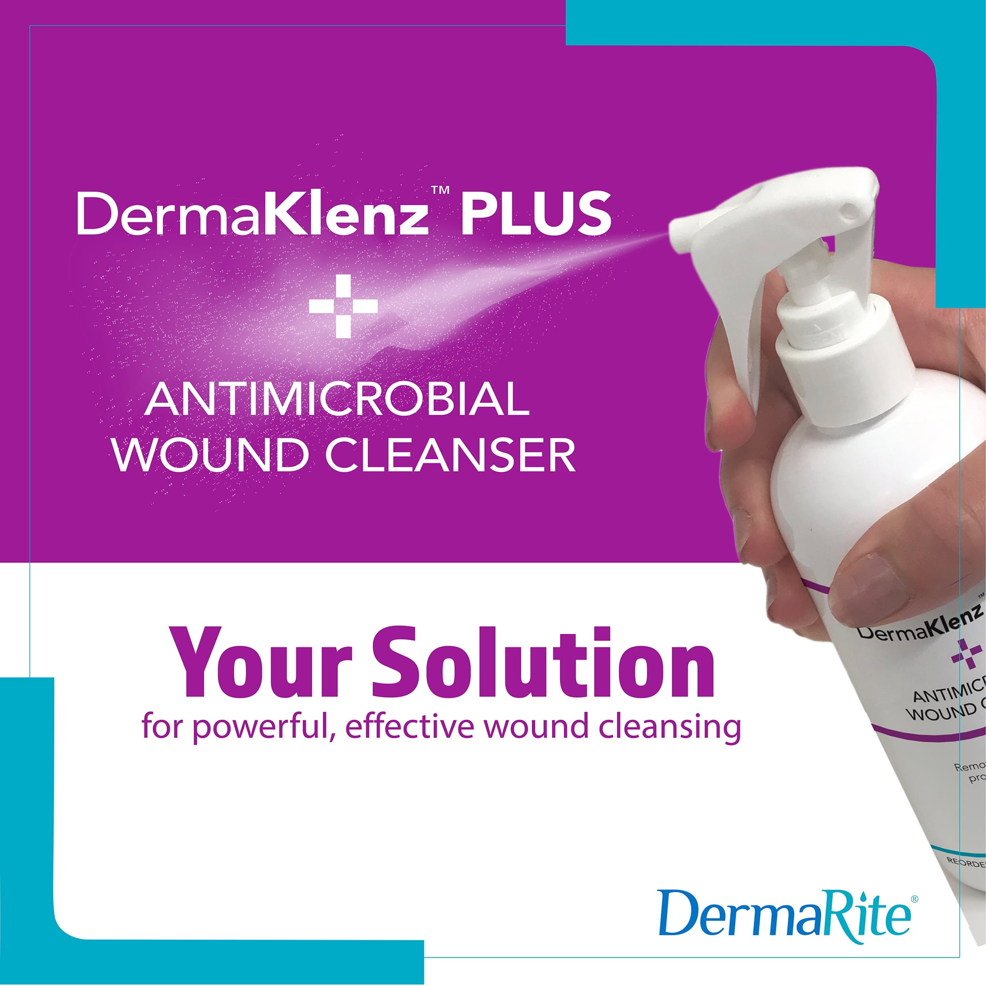 DermaRite's DermaKlenz PLUS Wound Cleanser - Rinse-Free Gentle