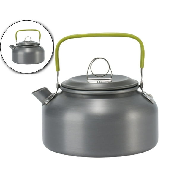 Dvruxg Bouilloire de Camping en Alliage d'Aluminium, Cafetière de Voyage Portable, Grande Capacité pour Randonnée