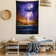 thumbnail image 5 of Lake House Decor Wall Hanging Tapestry, Epic Lightning and Storm on the Sea Wave Horizon Bad Weather Atmosphere Home Decor, Bedroom Living Room Dorm Accessories, 40 X 60 Inches, by Ambesonne, 5 of 5