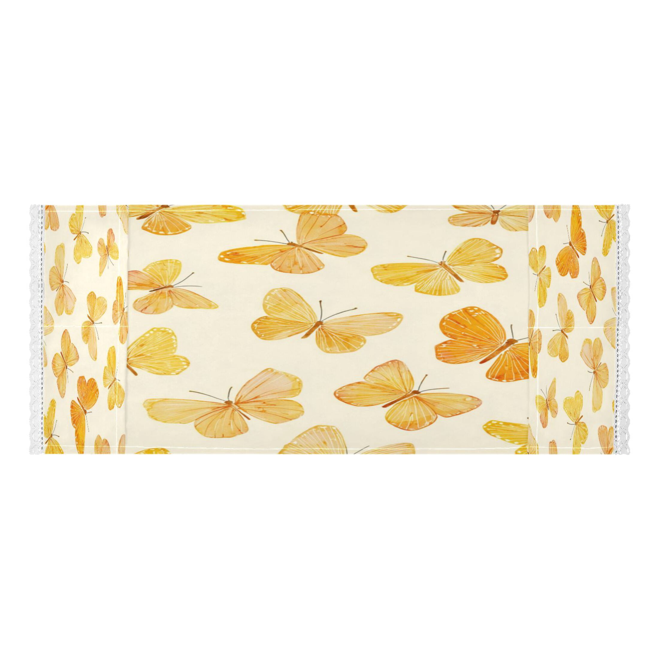 Wobogo Warm Yellow Butterfly Washing Machine Cover Dustproof Washer Dryer Cover Waterproof Laundry Room Decorative Protector