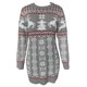 thumbnail image 3 of Vestido Vestido de punto de Jacquard de Navidad novedad vestido suéter de mujer alce árbol de Navidad moda Casual cuello redondo vestido de fiesta de vacaciones Kuymtek Gris T M para Mujer, 3 of 8