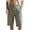 Army Green -AO16, variant on Dwellite Cotton Linen Shorts for Men Casual Elastic Waist Drawstring Summer Vacation Beach Shorts with Pockets Navy S