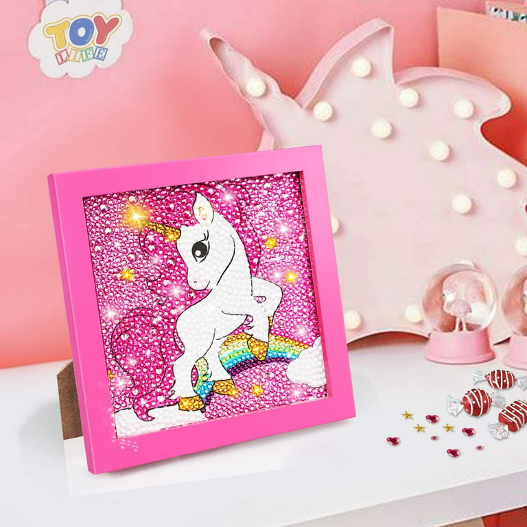 Cute Diamond Painting Kits for Kids 5-7 & Girls 9-12 - Large 7x7 Natural  Wooden Frame, Pre-Mounted Canvas, Sparkling Crystal Gems, Pen, Arts &  Crafts Tray, Gum. Famous Characters, Unicorn - Yahoo Shopping