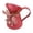 Red, variant on Metal Pitcher Vase Farmhouse Country Decorative Tin Milk Jug With Plaid Ribbon For Table Centerpiece Mantel Shelf Decor(Beige-12.5X10X8Cm)