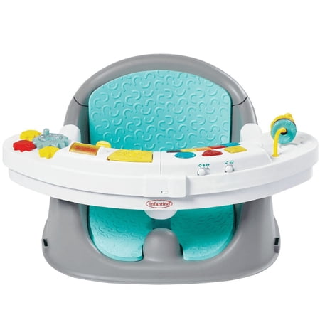 Infantino Music & Lights 3-in-1 New Discovery Baby Seat and Booster, Unisex Baby 4- Months, Teal