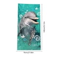 thumbnail image 3 of Amzcrzy Polyester Ocean Elements Beach Towel Oceans-Themed Beach Towel Starfishs Seashells and Sea Turtle Fast-Drying Absorbent Bath Towel Microfiber Beach Towel Non-Functional Blankets, 3 of 6