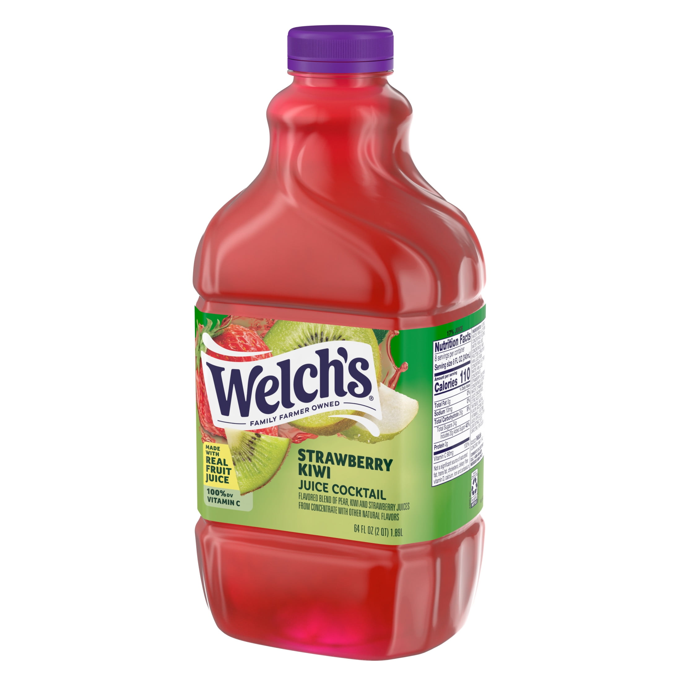 Welch's Strawberry Kiwi Juice Cocktail, 64 fl oz Bottle