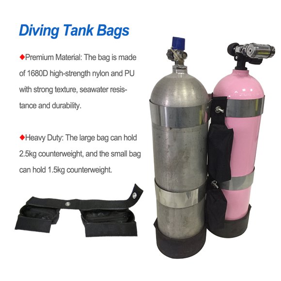 Diving Tank Bags Double Weight Tanks 1680D high-strength Holder Water Sport Cylinder Professional Technical Bag Snorkeling Accessories