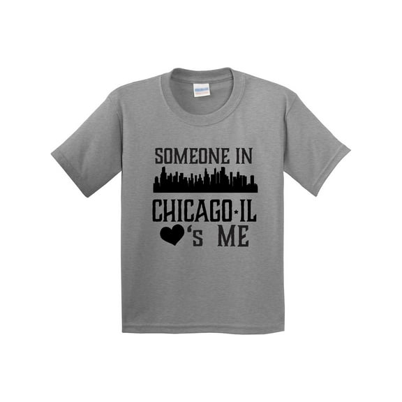 Inktastic Chicago Illinois Someone Loves Me Skyline Youth T-Shirt